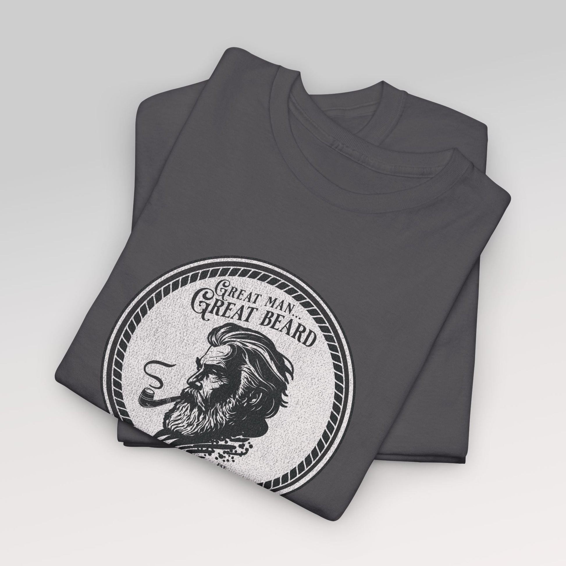 Great Man. Great Beard – Klassisk skjegg t - skjorte med stil - T-Shirt - Iskyns.no