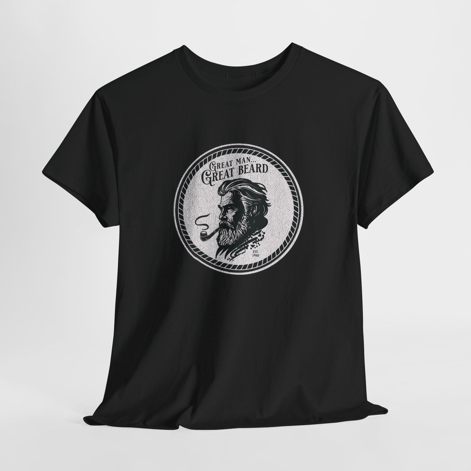 Great Man. Great Beard – Klassisk skjegg t - skjorte med stil - T-Shirt - Iskyns.no