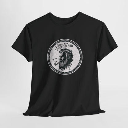 Great Man. Great Beard – Klassisk skjegg t - skjorte med stil - T-Shirt - Iskyns.no