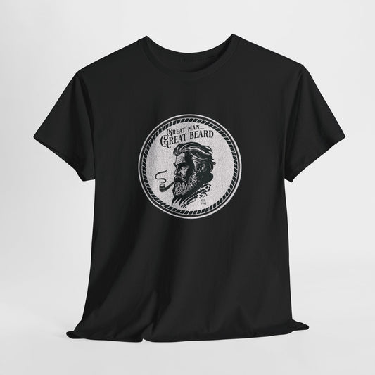 Great Man. Great Beard – Klassisk skjegg t - skjorte med stil - T-Shirt - Iskyns.no