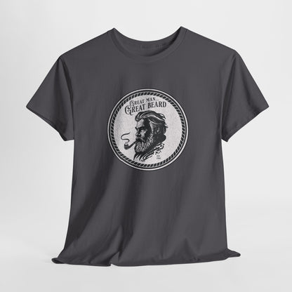 Great Man. Great Beard – Klassisk skjegg t - skjorte med stil - T-Shirt - Iskyns.no