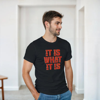 It is what it is | Unisex t - skjorte med klassisk passform - Print Material - Iskyns.no