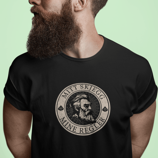 Mitt skjegg. Mine regler | Herre t - skjorte for ekte skjeggmenn - T-Shirt - Iskyns.no