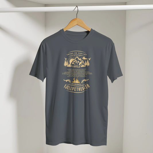 Norske fjellvettregler siden 1957 | Unisex t - skjorte med klassisk passform - Print Material - Iskyns.no