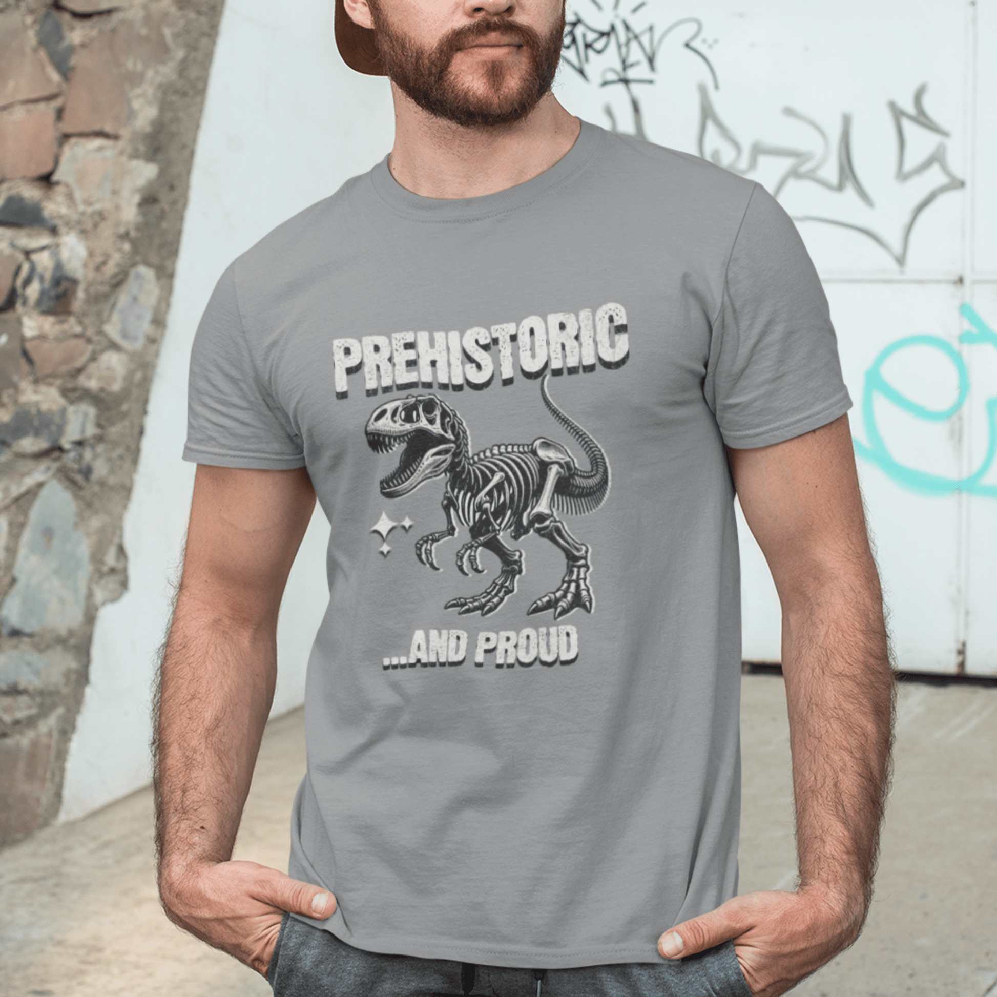 Prehistoric and Proud - Unisex t - skjorte - Print Material - Iskyns.no