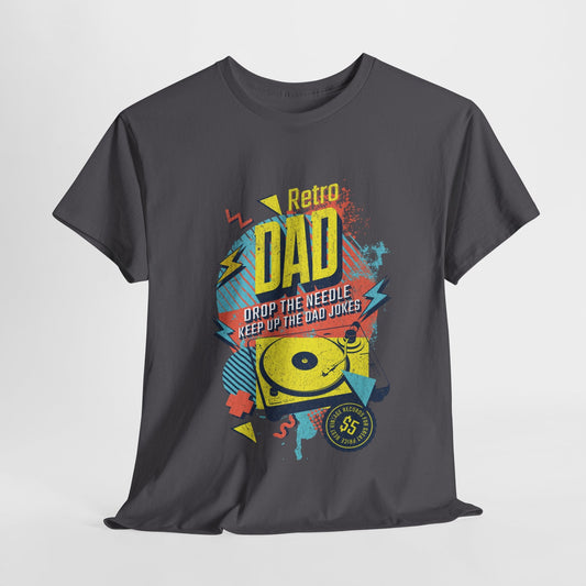 Retro Dad | Vinyl - og musikkelskende pappa t - skjorte - T-Shirt - Iskyns.no