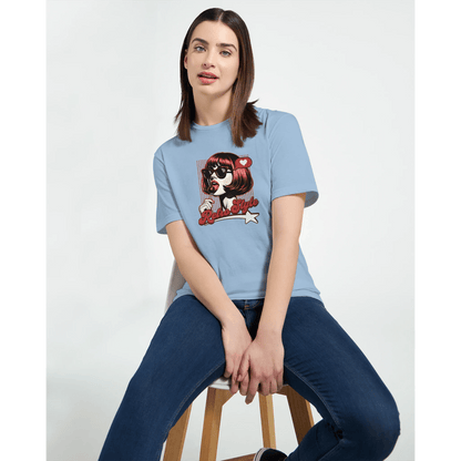 Retro Style | Dame t - skjorte med klassisk passform - Print Material - Iskyns.no
