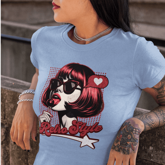 Retro Style - Dame t - skjorte - Print Material - Iskyns.no