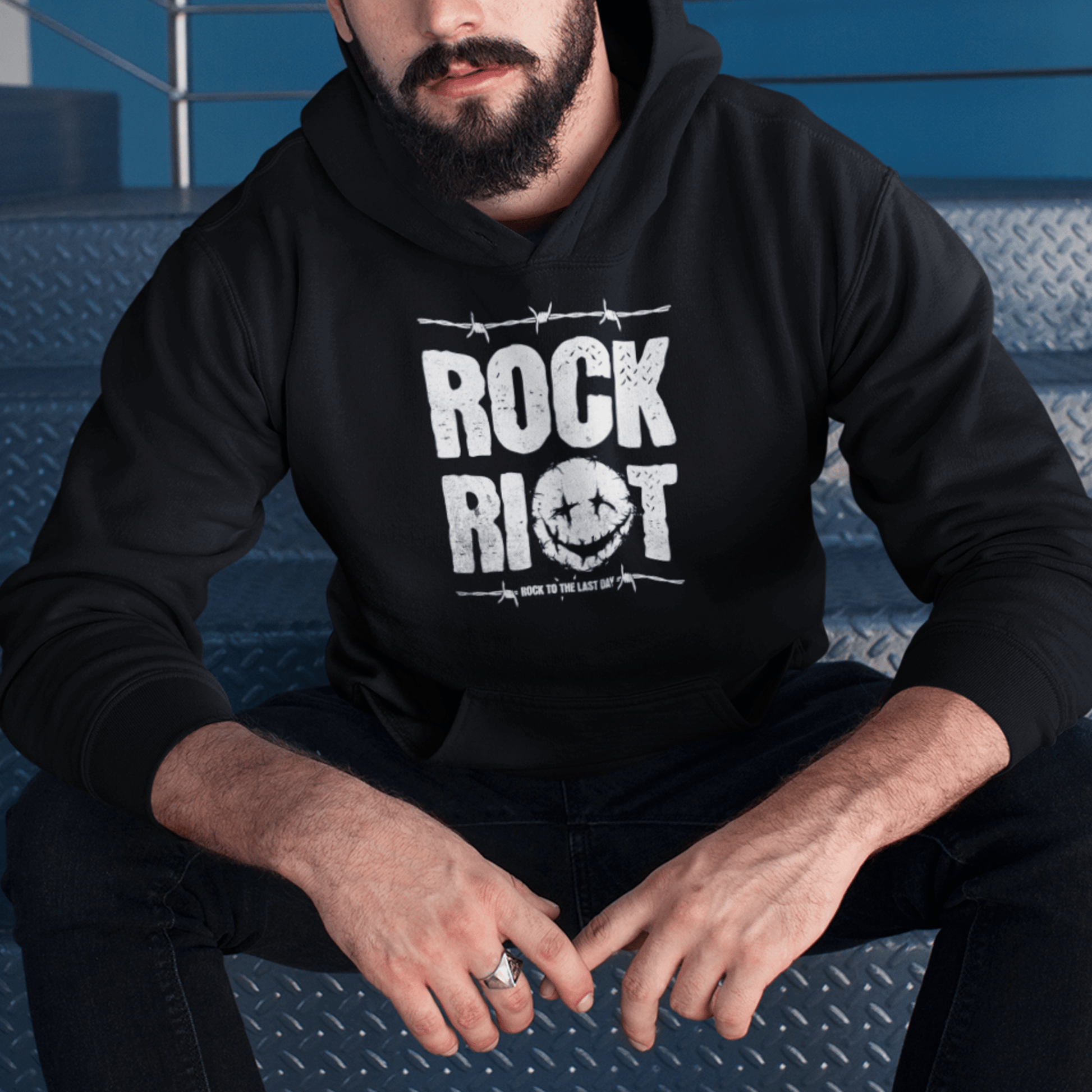 Rock Riot | Unisex hettegenser med klassisk passform - Print Material - Iskyns.no