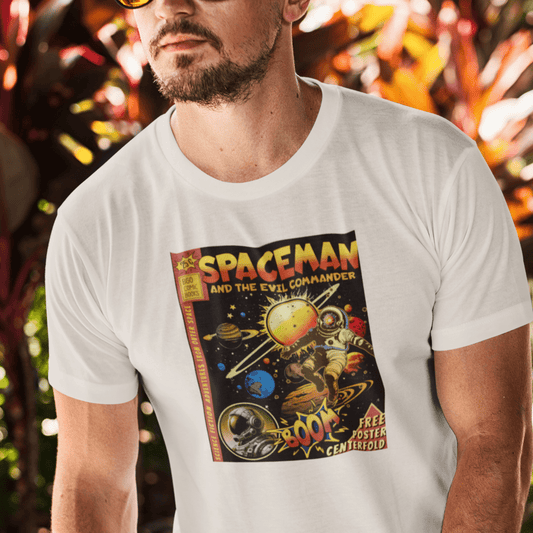 Spaceman | Unisex T - skjorte med Klassisk Passform - Print Material - Iskyns.no
