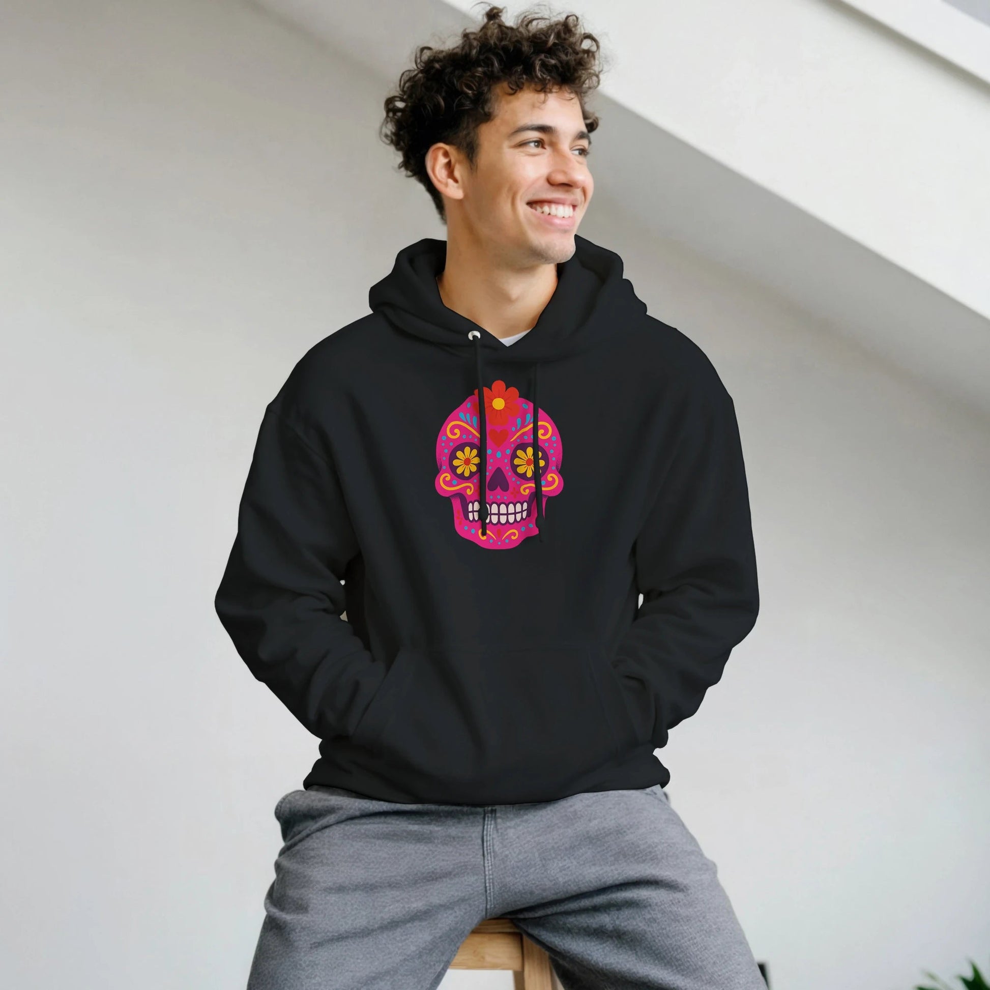Sukkerskalle | Unisex hettegenser med klassisk passform - Print Material - Iskyns.no